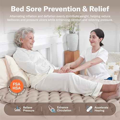 lcedo Alternating Air Pressure Mattress Pad for Bed Sore and Ulcer Prevention