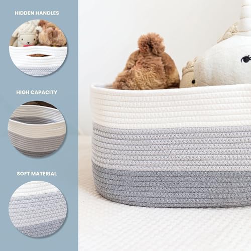 Cotton Rope Baskets for Shelves