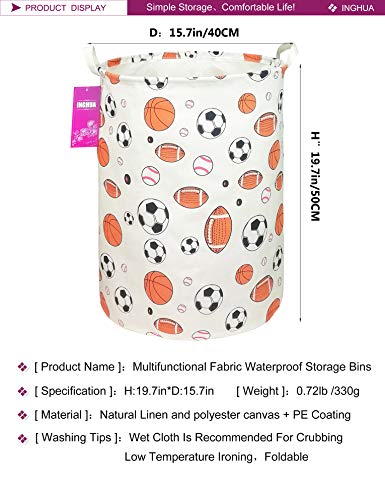 Laundry Hamper Large Canvas Fabric Storage Basket