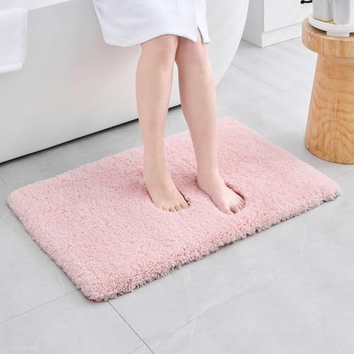 Bathroom Rug Non Slip Fluffy Bath Mat for Bathroom Floor Washable Plush Luxury Bath Rug for Tub Soft Shaggy Shower Sink Mat