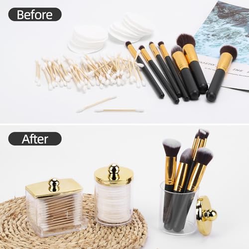 Bathroom Organizers and Storage Containers Gold
