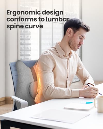 Heated Lumbar Support Pillow for Office Chair