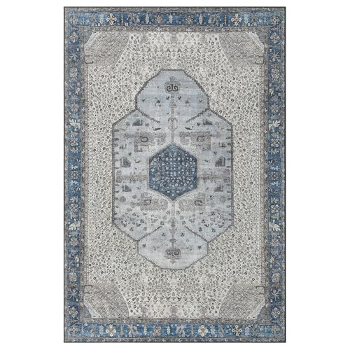 Machine Washable Area Rug with Non
