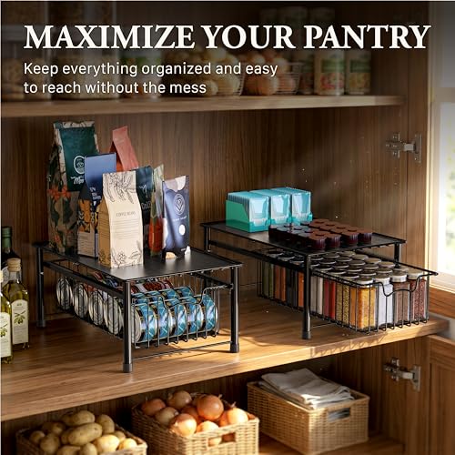 Stackable Sliding Basket Organizer Drawer