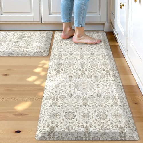 Boho Vintage Floral Kitchen Rug