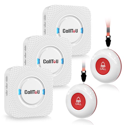 Wireless Caregiver Pager Smart Monitoring System Alert Buttons Hand Call Bell for Elderly Seniors Patients