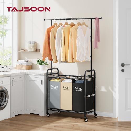 Laundry Sorter with Hanging Bar
