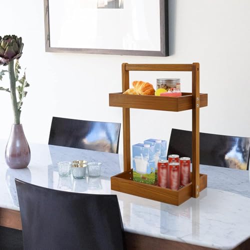 Teak Wood Shower Caddy Corner