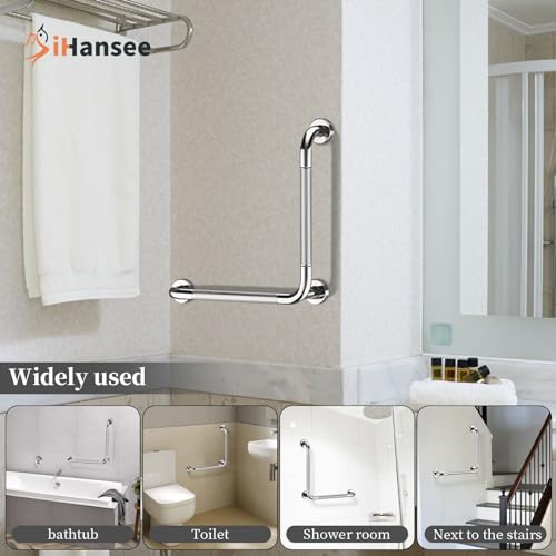 L Shaped Bathroom Grab Bars
