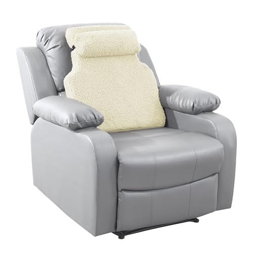 Sherpa Fleece Lumbar Support Pillow with Headrest for Recliner