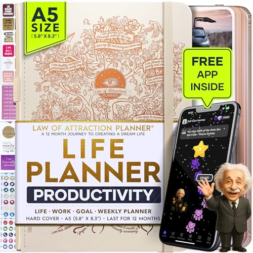 Life Planner Deluxe Undated Planner Weekly and Monthly Manifestiing Journal