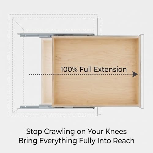 Pull Out Drawer Organizer Soft Close Sliding Shelf for Kitchen Cabinets