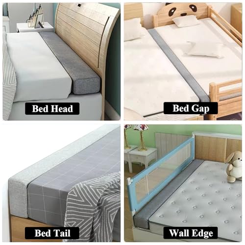 Bed Gap Filler for Headboard Space Filler Bed Crack Pillow Stopper Wall Side Mattress Extender Memory Foam Mattress Gap Filler King Bed