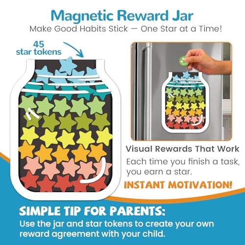 Magnetic Kids Routine Chart+Reward Jar