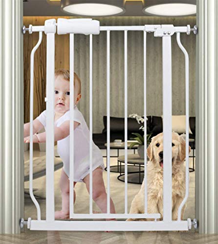 HOOEN White Narrow & Extra Wide Baby Gate for Doorways Stairs 24