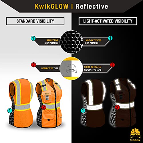 FIRST LADY Safety Vest for Women Class 2 ANSI OSHA Hi Vis Vest