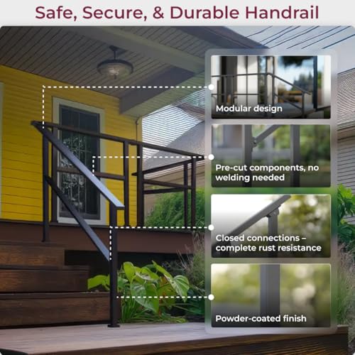 CR Fence & Rail Handrail & Indoor Stair Railing Kit