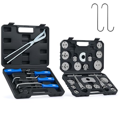 OMT 32pc Dual Brake Tool Kit w Caliper Compressor and Drum Brake Set