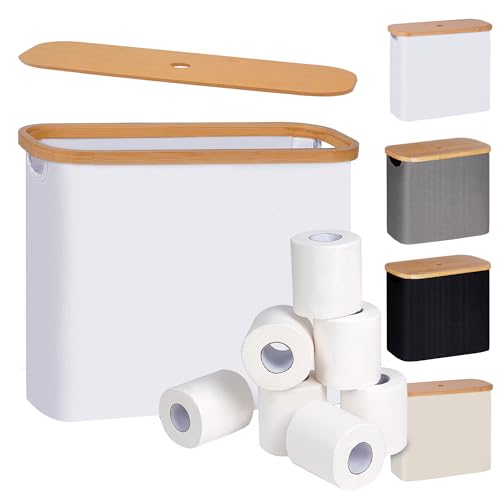 Toilet Paper Basket with Lid for Bathroom
