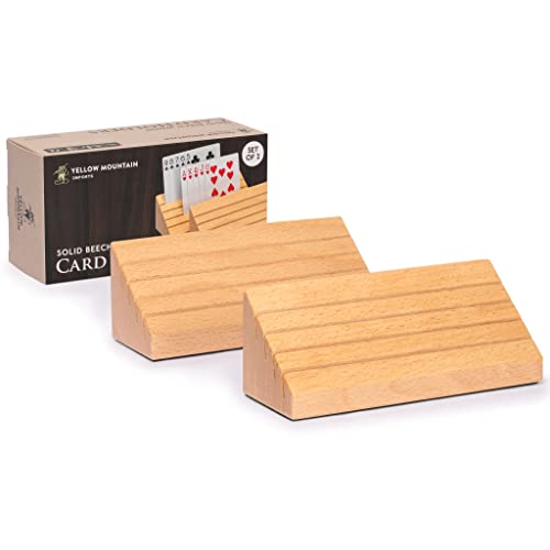 Solid Beechwood Playing Card Holders