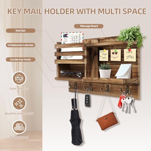 Solid Wood Key Holder Wall Mount
