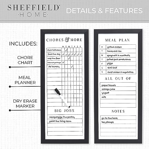 Set of Two Family Planner Dry Erase Boards Featuring