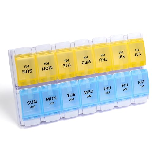 AM PM Weekly 7 Day Pill Organizer