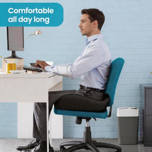 X Large Memory Seat Cushion for Office Chair Ergonomic Cushions Pad PillowFT1