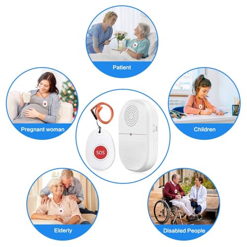Wireless Caregiver Pager Call Button Nurse Alert System Call Bell for Home