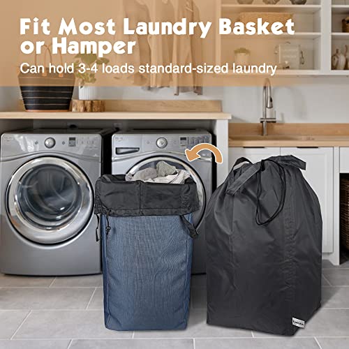 Tear Proof Nylon Laundry Bag with Handles 2Pack