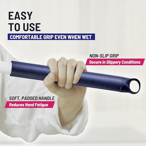 Shower Scrubber 3 in 1 Extendable Long Handle 58" Cleaning Brush