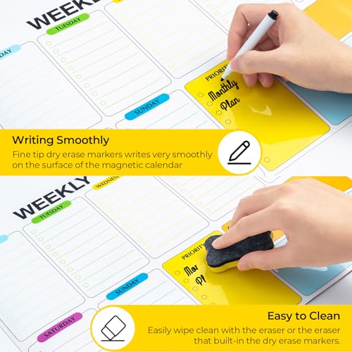 Dry Erase Magnetic Fridge Calendar Set