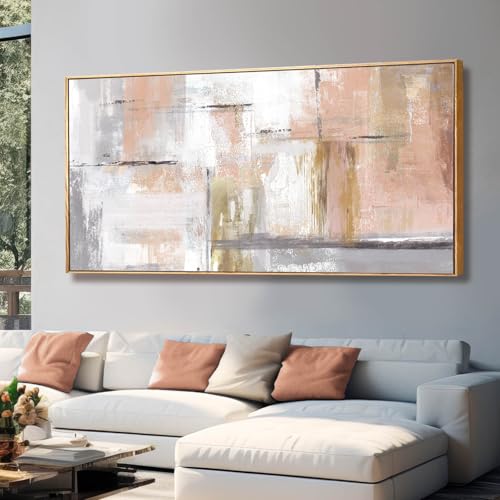 Green Wall Art Large Artwork Pink Wall Decor Abstract Wall Decorations Black Art White Flowers Paintings Plum Blossom Room Decor