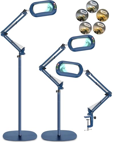 Rectangle Magnifying Glass with Light and Stand Swing Arm