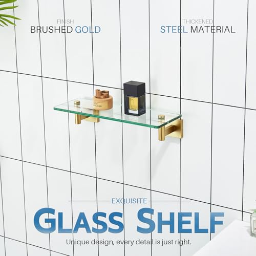 Wall Shelves Floating Glass Shelf for Bedroom Living Room Kitchen Storage