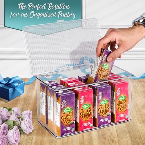 Storage Organizers for Fridge & Pantry with Lids