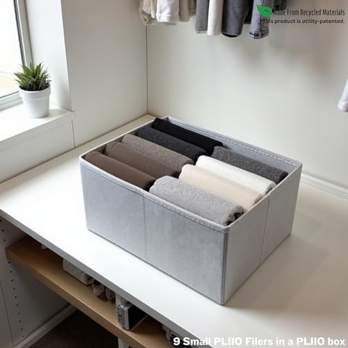 PLIIO 7 Pack Medium Filers Foldable Clothes Organizer Durable TShirt Folder