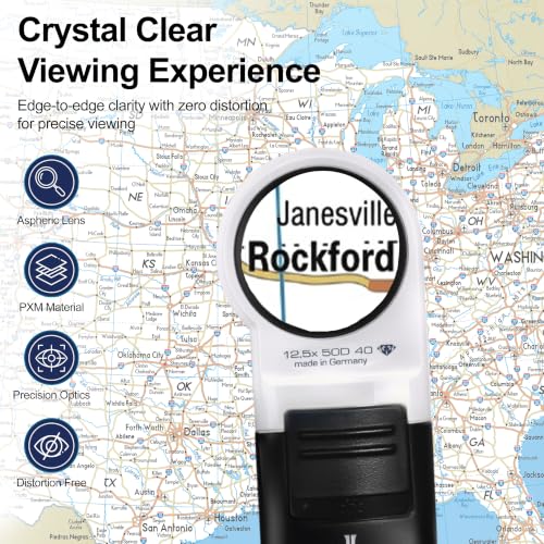 Handheld Magnifier with Mobilux LED Light