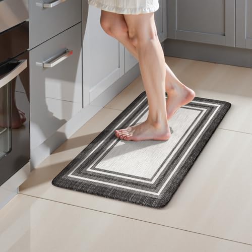 KIMDOE Boho Kitchen Rugs and Mats 2PCS Cushioned Anti Fatigue Kitchen Mat Non
