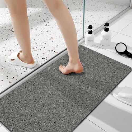 PVC Loofah Patterned Shower Mat