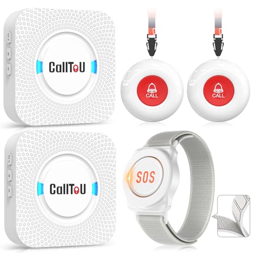 Caregiver Pager Wireless Call Button Nurse Alert System 500+ Feet for Home