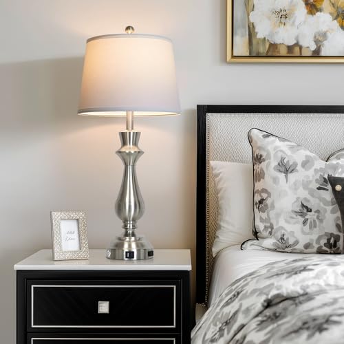 Set of 2 Modern Table Lamps for Living Room Bedroom