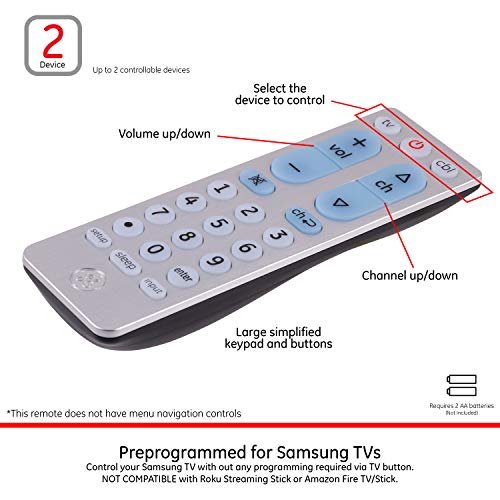 Big Button Universal Remote Control