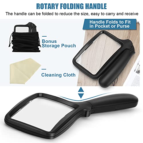 Folding Handheld Magnifying Glass
