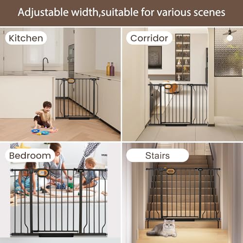 Baby Gate with Door for Stairs Doorways