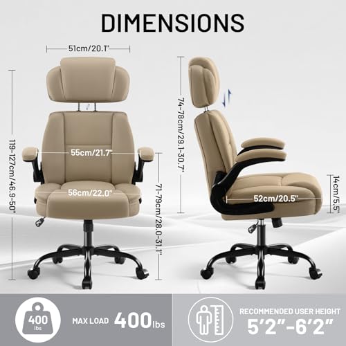 Office Chair Executive High Back Breathable Comfy Desk Chair with Lumbar Support
