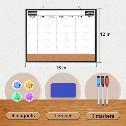 Monthly Calendar Dry Erase Board