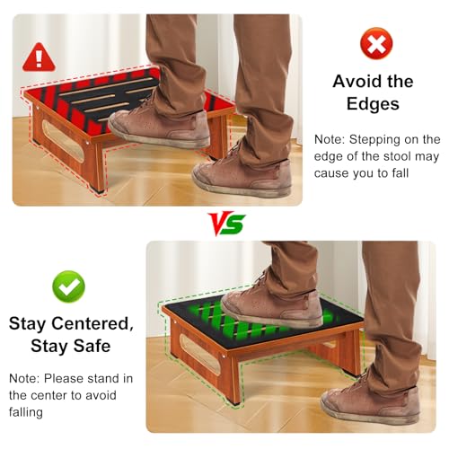 One Step Stool for Adults Seniors with Non