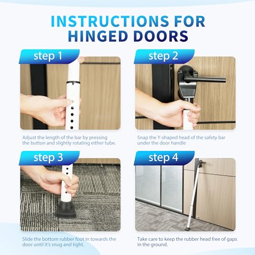 Upgraded Door Security Bar & Sliding Door Lock Bar