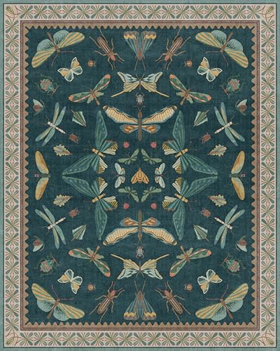 Washable Boho Insect Rug for Entryway